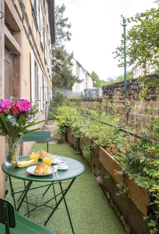 "Cosy Morning" - Au Fil De L'Eau - Terrasse Apartment บาร์ ภายนอก รูปภาพ